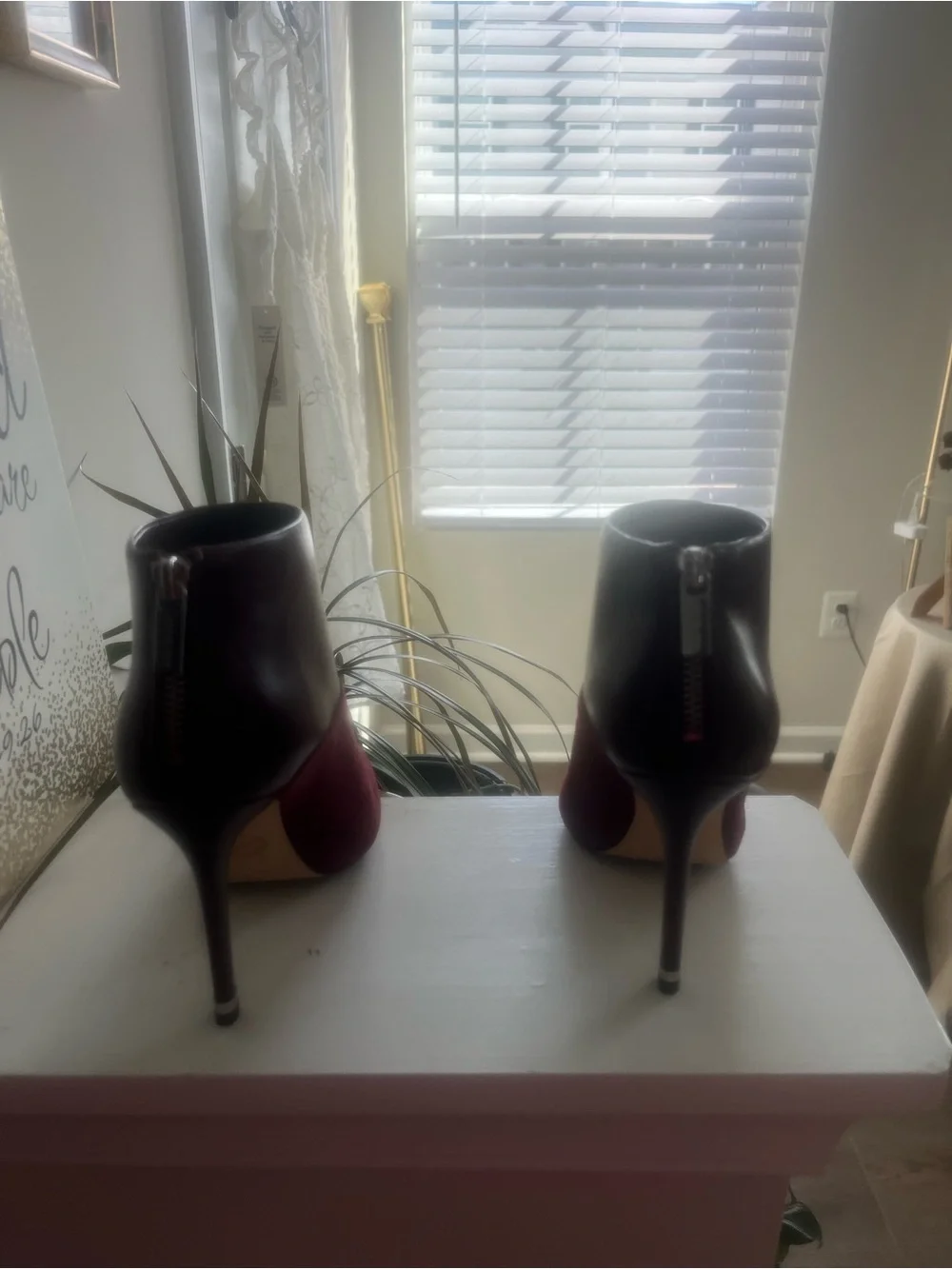 Michael Kors Burgundy Pointed-Toe Ankle Booties